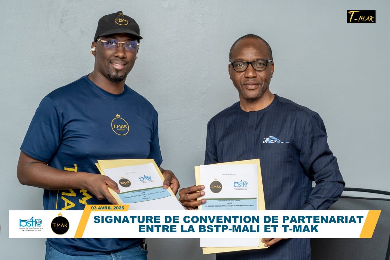 Signature de Convention de Partenariat entre la BSTP-Mali et la société T-Mak